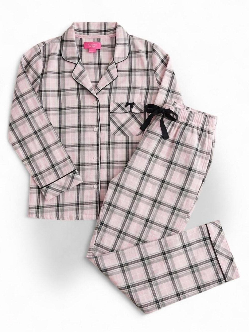 Victoria’s Secret Pink Plaid Pajama Set Y2K Cozy Matching Set Size M